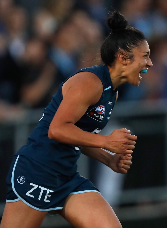 AFLW 2017 Rd 01 - Carlton v Collingwood Darcy Vescio was a star for the Blues on debut - AFLW